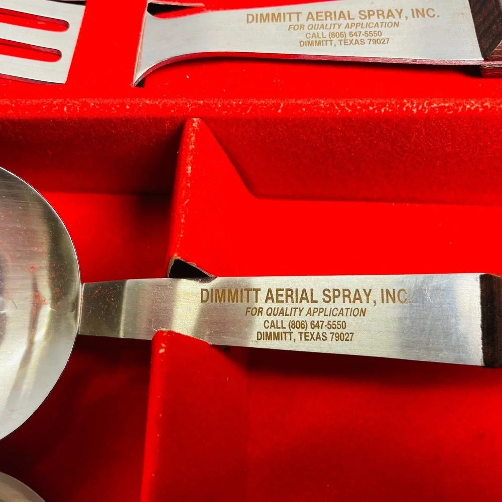 Vermco Stainless Steel Serving Set 2 Spoons Knife Fork Stainless‎ Japan Boxed